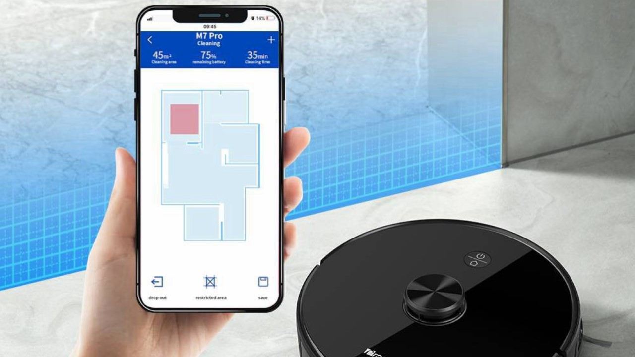 proscenic m7 pro navigacia