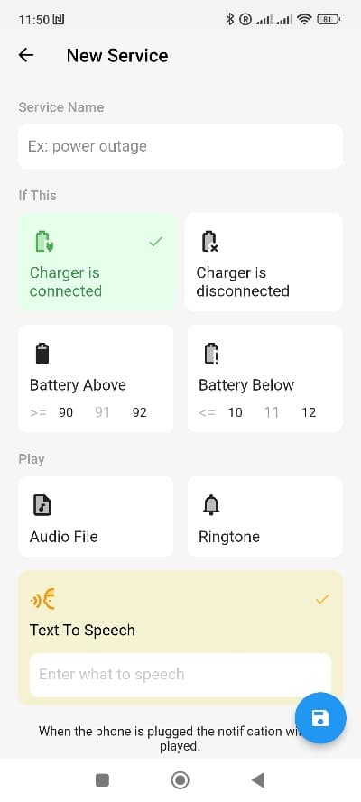 Battery Alarm Notifier appka pre TOP kondíciu batérie