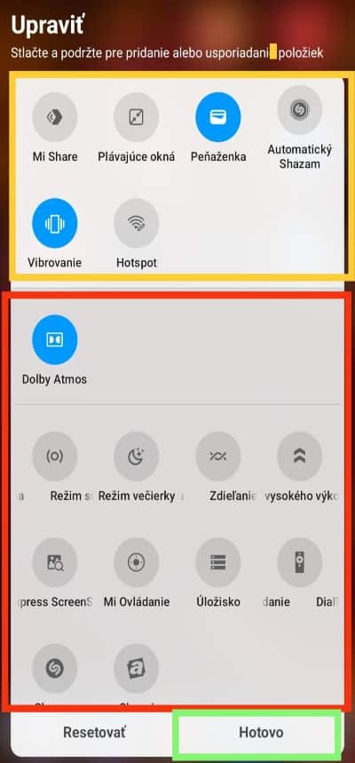 uprava notifikacnej listy a pridanie skratiek