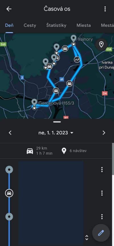 Google ucet udaje historia polohy a pohybu