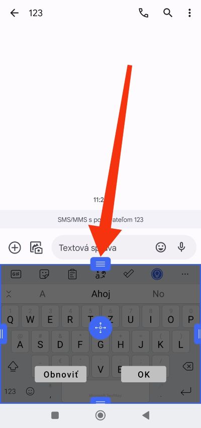 Možnosť posuvania klavesnice SwiftKey
