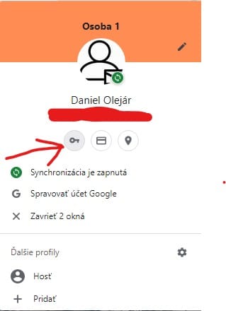 Označenie ikony kluč ako heslo