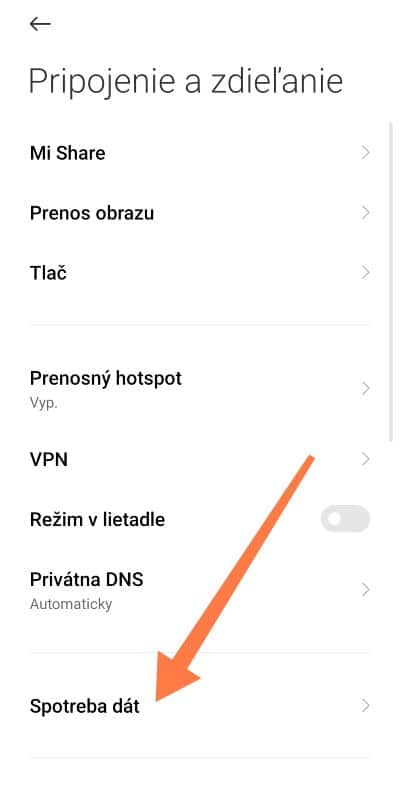 Označenie spotreba dát