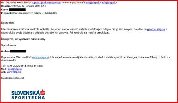SLSP podvodny e-mail