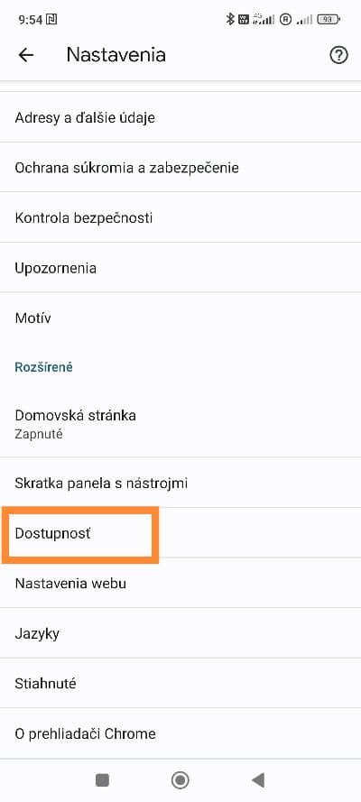 Zväčšenie textu stránok