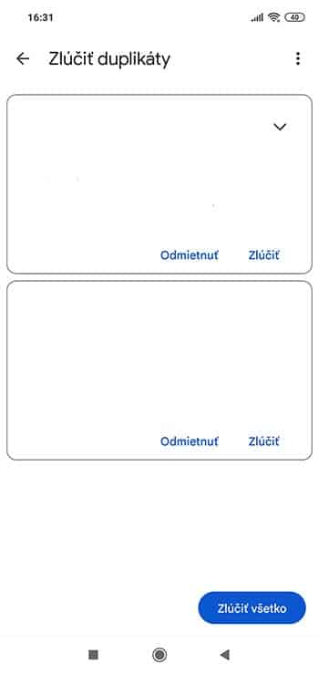 Ako v telefóne zlúčiť duplicitné kontakty? 
