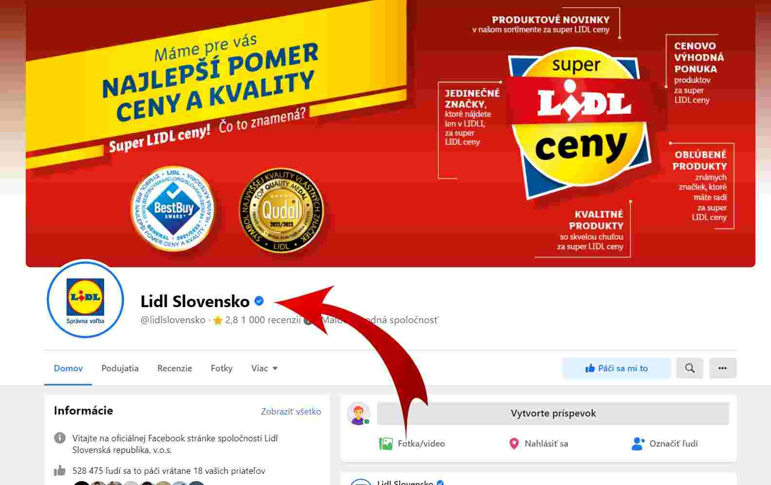 Facebook znak overenej stranky
