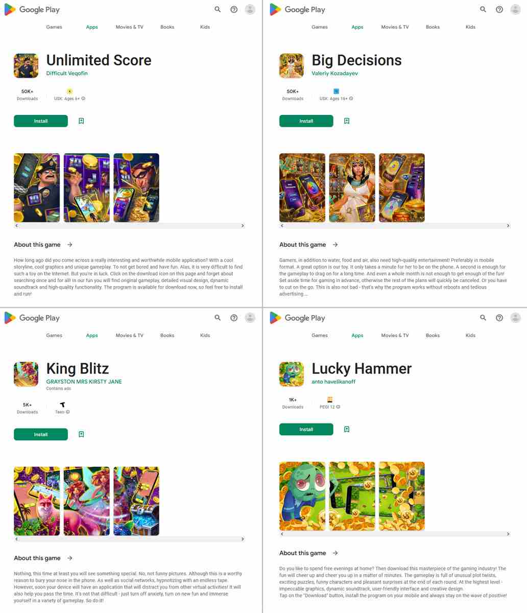Hry malware Android GP 2