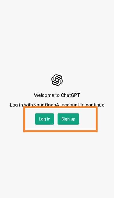 Možnosť Sing in alebo Log in ChatGPT