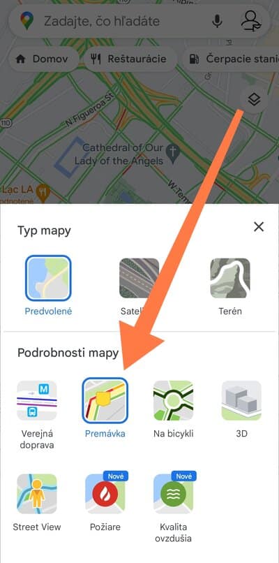 Označenie možnosti premávka GM