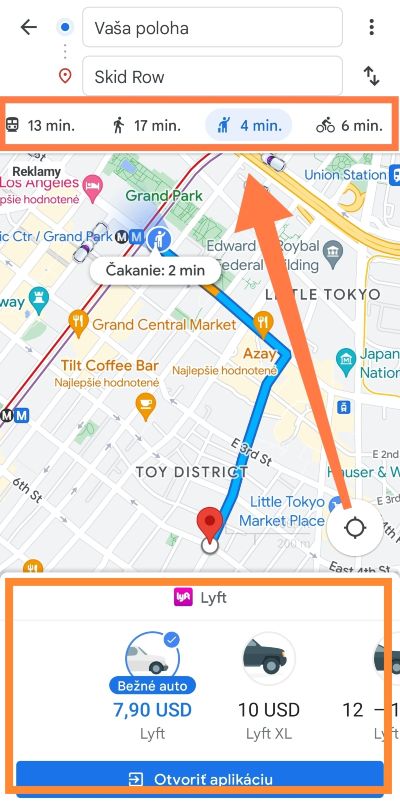 Označenie taxislužba a cena GM