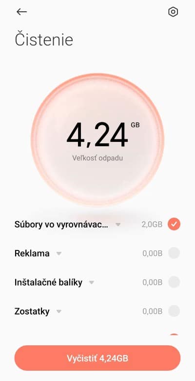 Označenie vymazať cache pamať