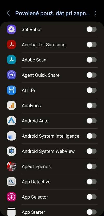 ako zapnut setric dat Android_5