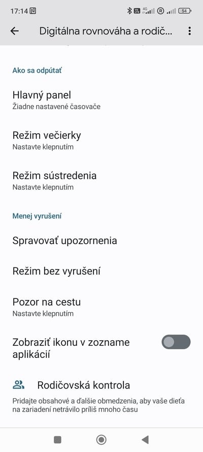 Digitálna rovnováha smartfónu