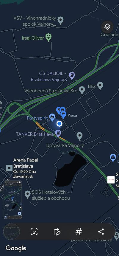 google mapy potiahnutie prsta hore ukaze celu map2