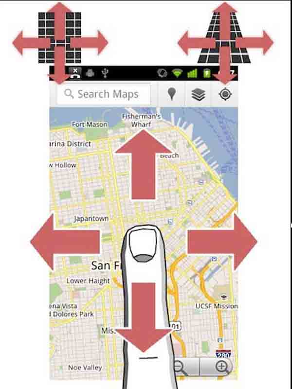 Poznáte tieto gestá v aplikácií Google Mapy?
