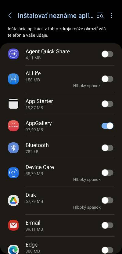 povolenie instalovat aplikacie do telefonu
