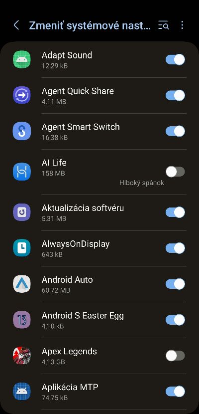 povolenie menit systemove nastavenia