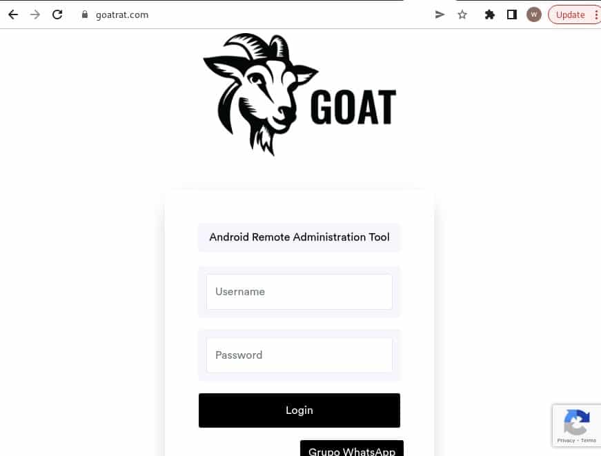 Goat prihlasenie malware