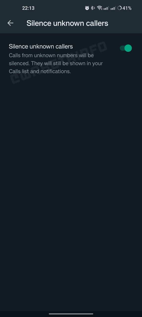 WhatsApp tlmenie neznýmych hovorov