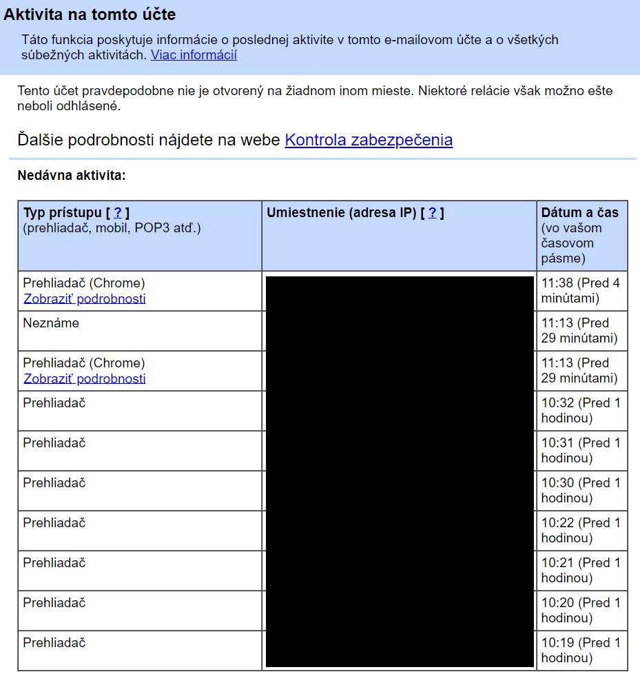 Zoznam poslednych prihlasenych zariadeni gmail_2