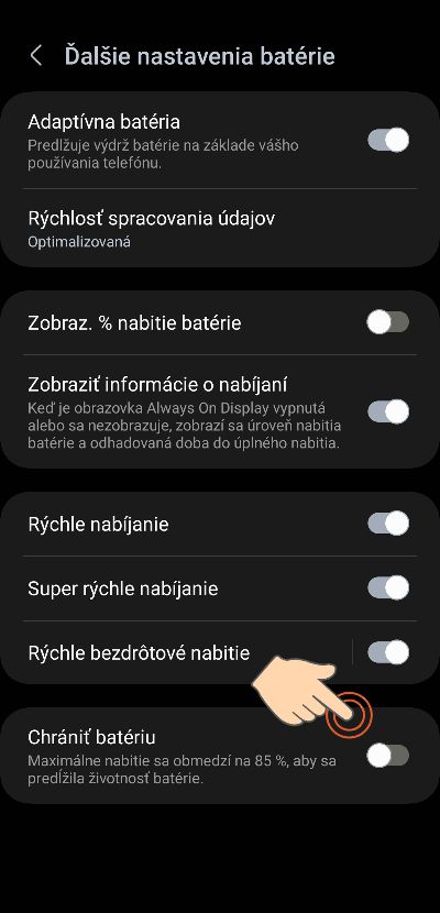 ako chranit bateriu samsung
