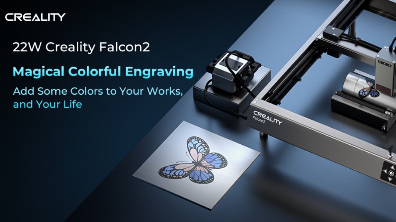 creality falcon2 farebne gravirovanie