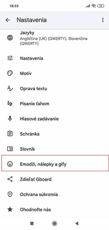 Ako si zapnete riadok rýchleho emoji?
