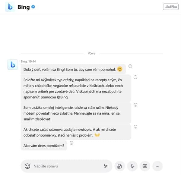 Bing AI chatbot v Skype
