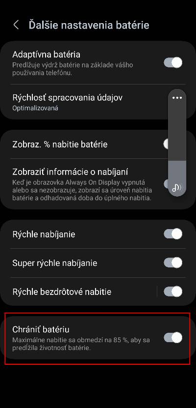 funkcia ktora chrani bateriu