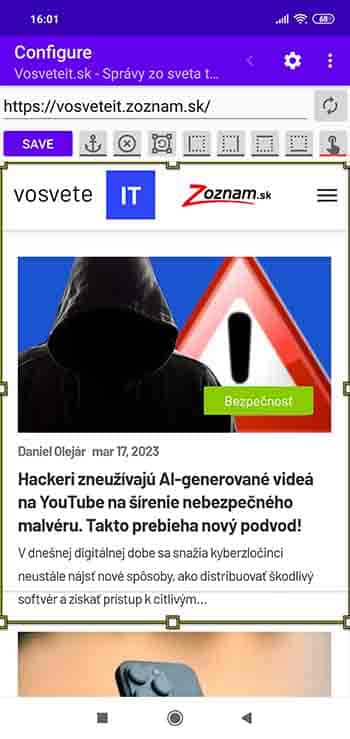 Ako si spraviť widget z akejkoľvek stránky?