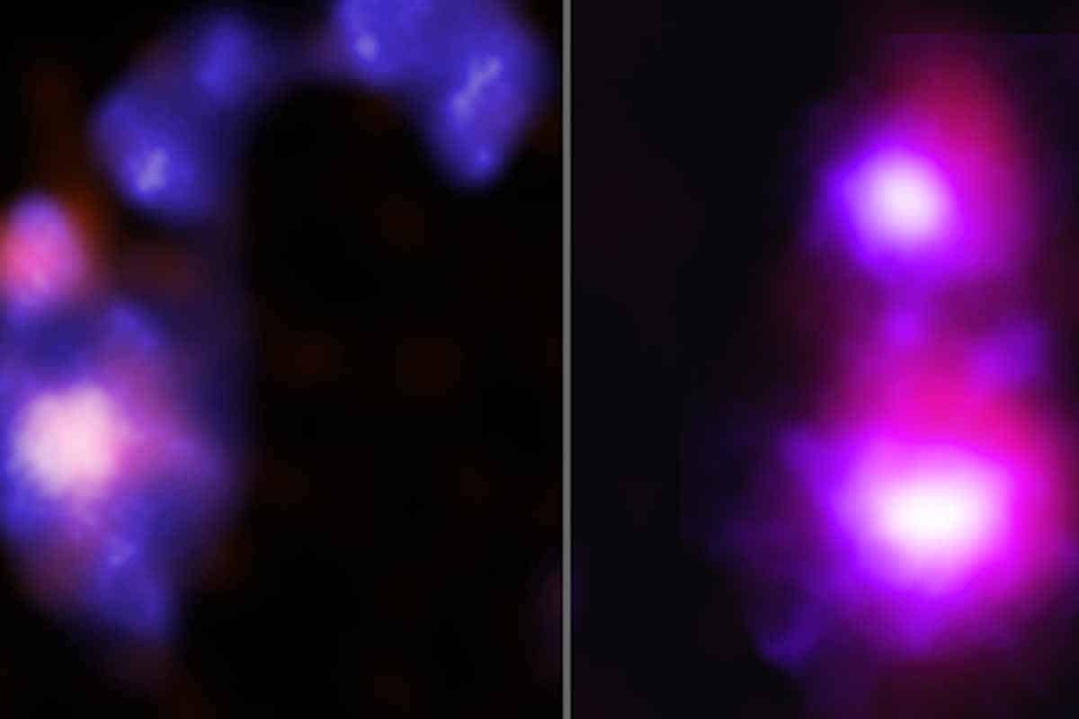 Obervatórium nachádza galaxie a čierne diery na kolíznom kurze