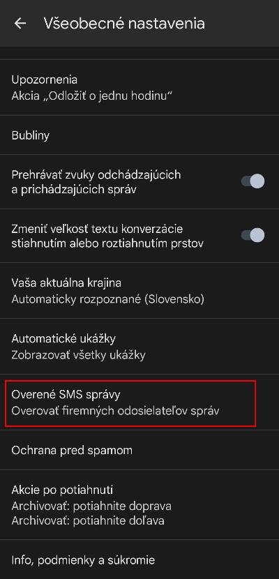 Aplikacia Sprava ochrana pred podvodnymi SMS_3
