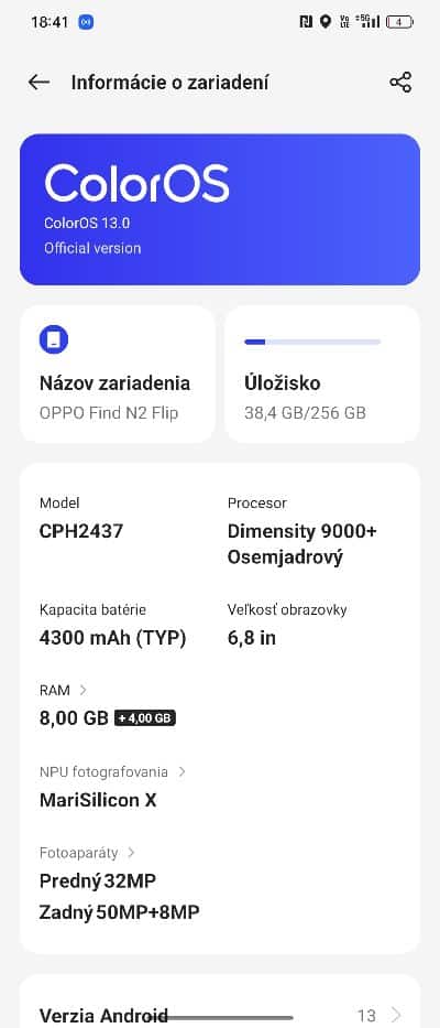 Oppo ColorOS_verzia systemu_1
