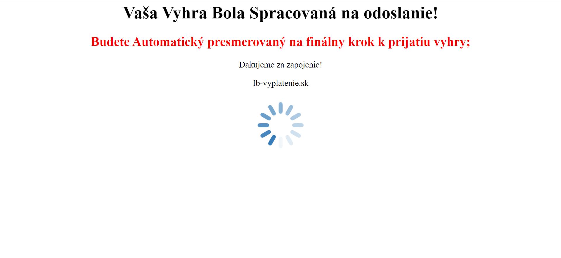 Podvodna stranka scam prihlasovacie udaje k banke_2