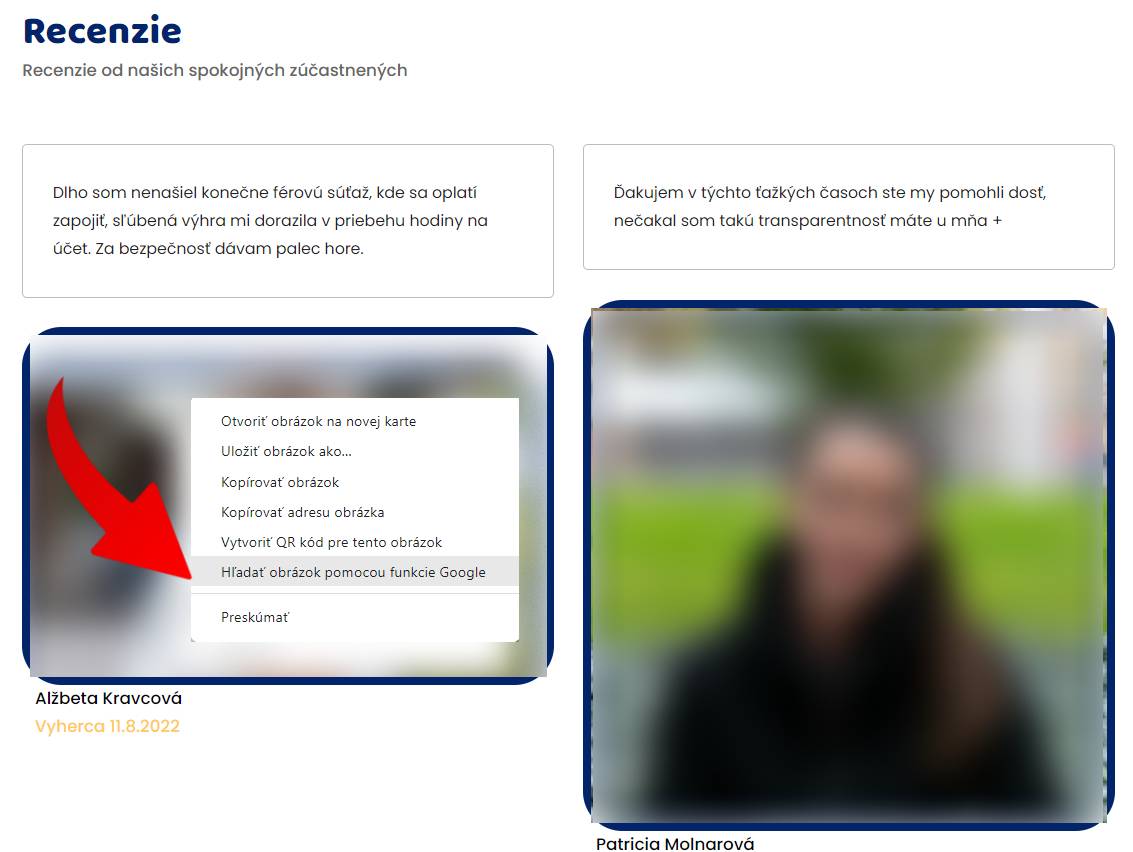 Podvodna sutaz oznamenie ukradnute fotografie z internetu