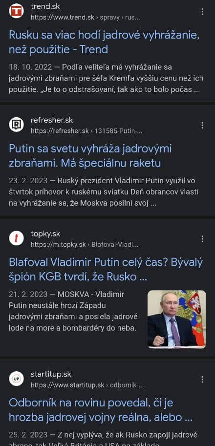 Rusko sa vyhraza jadrovymi zbranami Google Slovensko_3