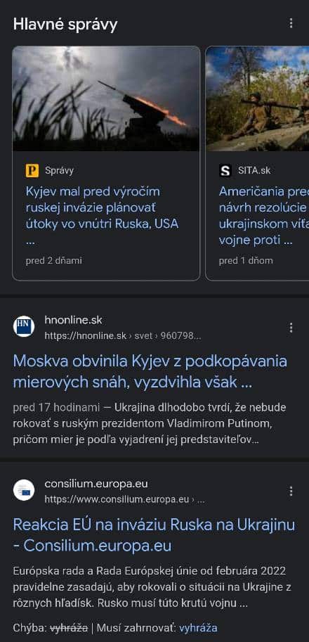 Ukrajina vyhrazky Rusku_google 3