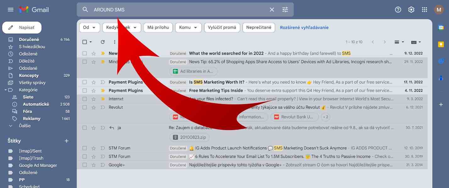 kde zadat prikazy gmail na pokrocile filtrovanie