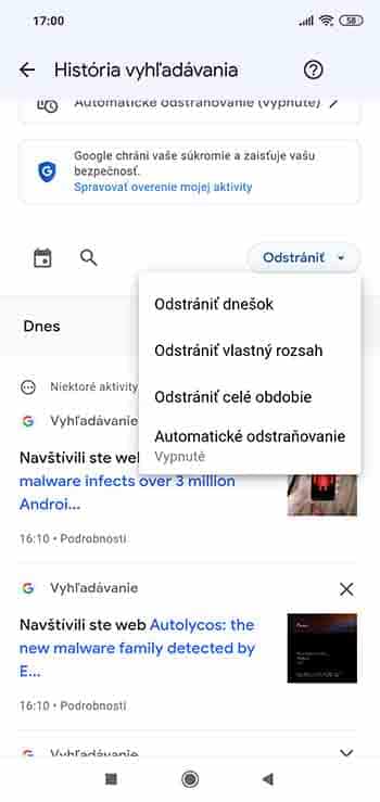 Ako odstrániť históriu vyhľadávania natrvalo? 