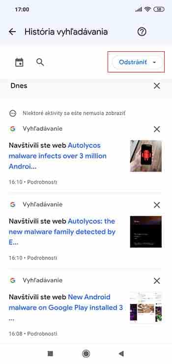 Ako odstrániť históriu vyhľadávania natrvalo? 