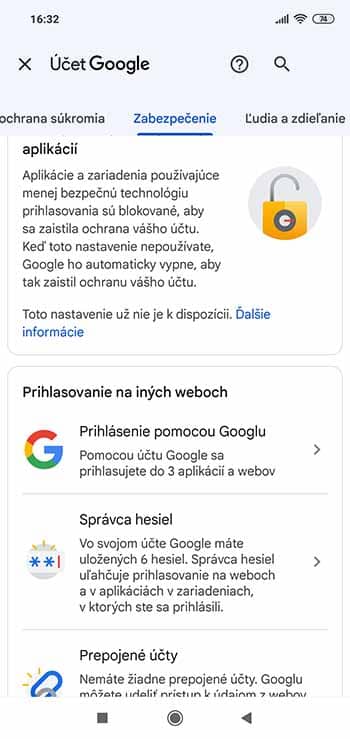 Skontrolujte si, kto má prístup k vášmu Google účtu