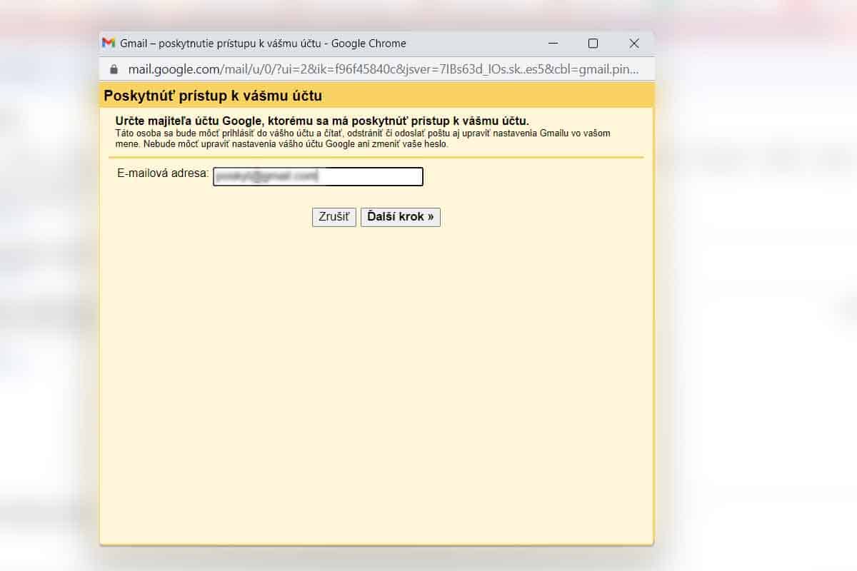 Ako nastaviť inému účtu Gmail prístup k vašim mailom? 