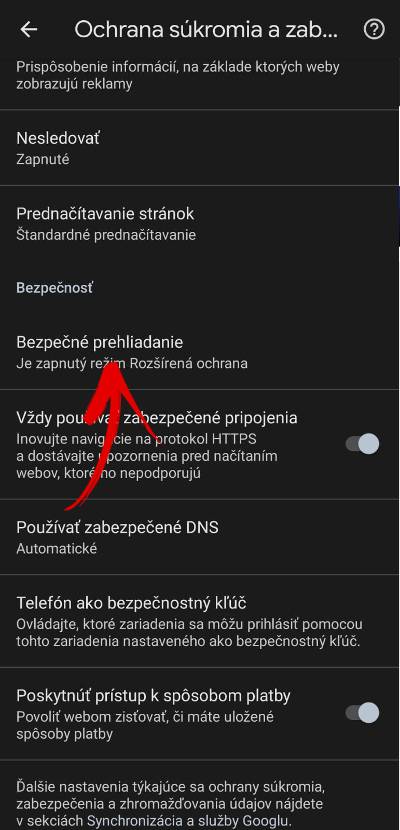 Google Chrome nastavenia rozsirenej ochrany_3