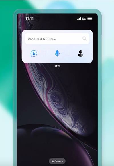 Microsoft Bing AI widget chatgpt
