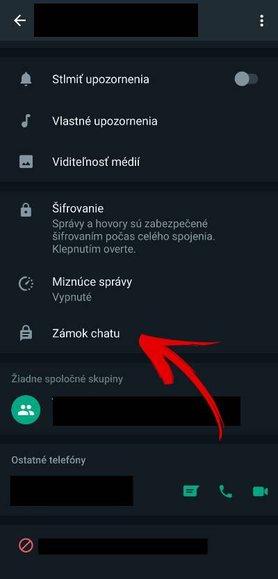 WhatsApp uzamknuty chat_2