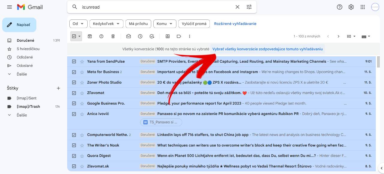 ako vymazat vsetky neprecitane spravy gmail_4