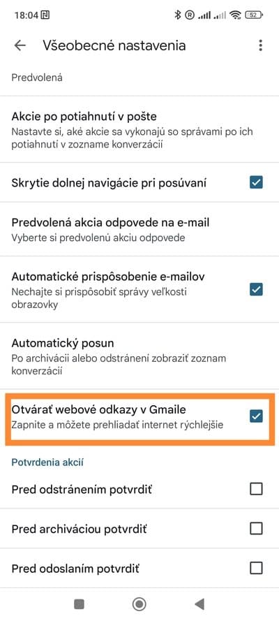 Vypnutie prehliadača Gmail