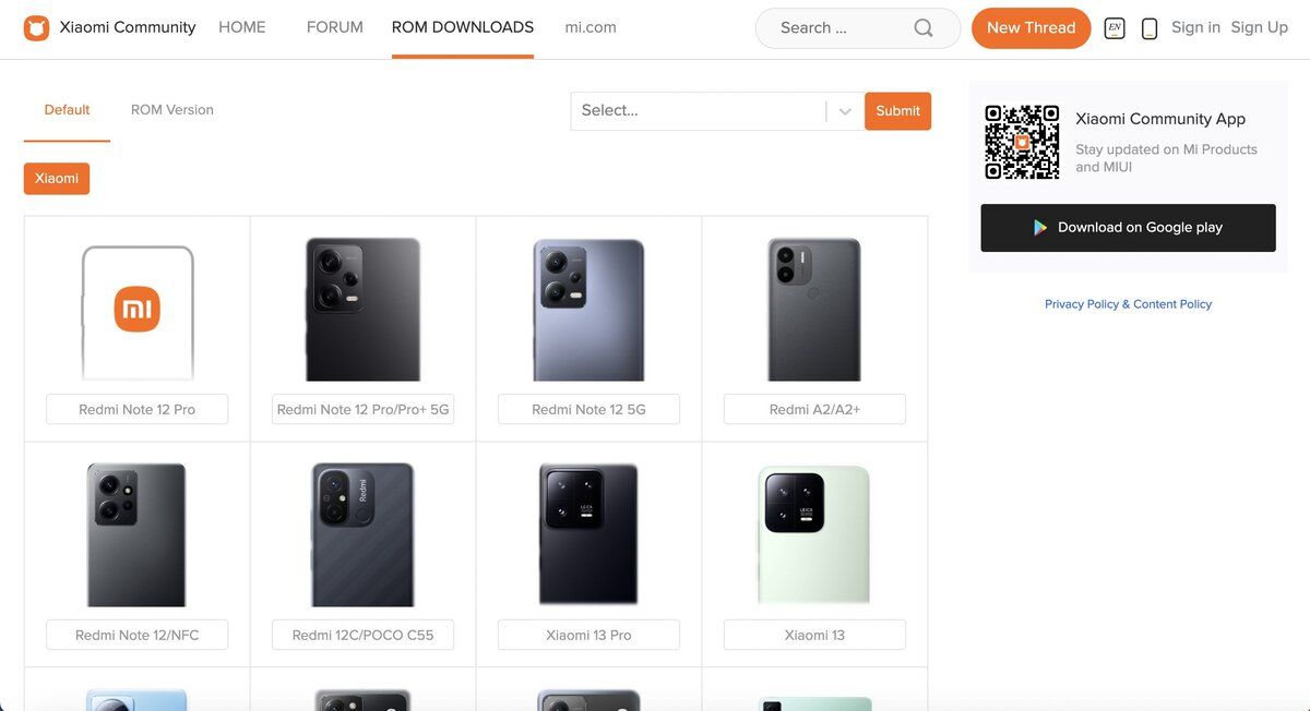 Xiaomi Community aktualizácia