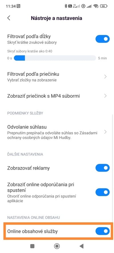 YouTube bez reklám a na pozadí Mi Music